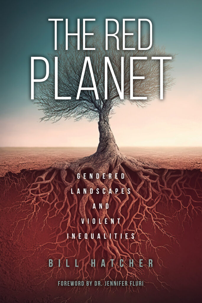 The Red Planet book cover shows a tree with barren branches and the roots deep into red soil. The title is on the top of the image.